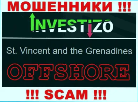 Т.к. Investizo находятся на территории Сент-Винсент и Гренадины, прикарманенные финансовые средства от них не вернуть