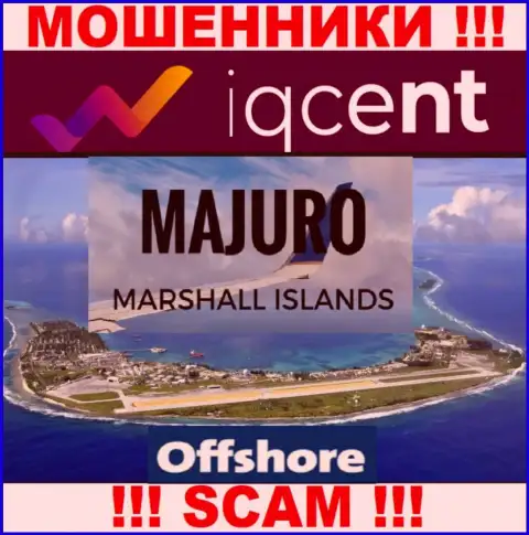 Регистрация IQCent на территории Маджуро, Маршалловы Острова, способствует сливать доверчивых людей