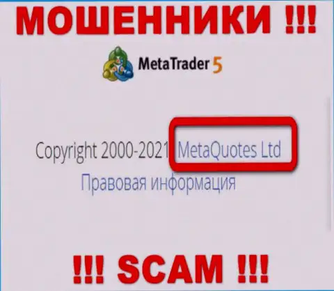 MetaQuotes Ltd - это организация, которая управляет internet-мошенниками MT 5