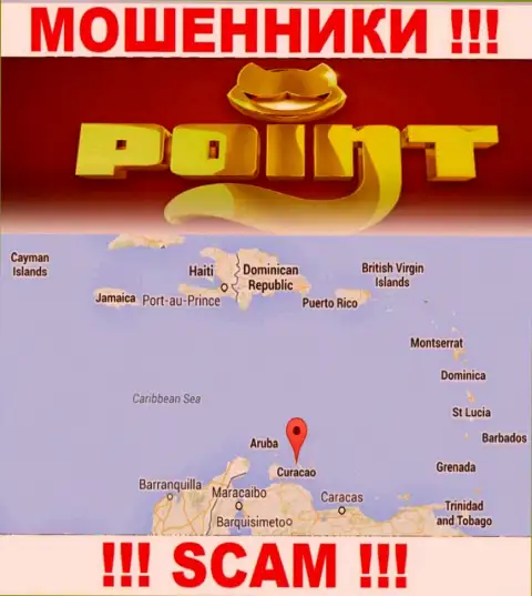 Организация Point Loto имеет регистрацию довольно далеко от слитых ими клиентов на территории Curacao
