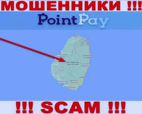 Преступно действующая компания Point Pay зарегистрирована на территории - St. Vincent & the Grenadines