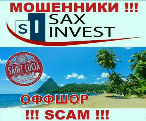 Так как SaxInvest Net пустили свои корни на территории Saint Lucia, присвоенные вложенные денежные средства от них не вернуть