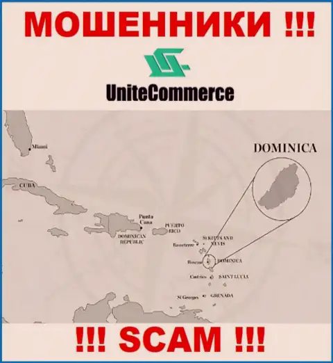 Unite Commerce пустили свои корни в офшоре, на территории - Commonwealth of Dominica