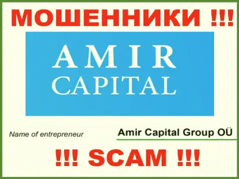 Амир Капитал Групп ОЮ - это организация, управляющая интернет мошенниками Амир Капитал