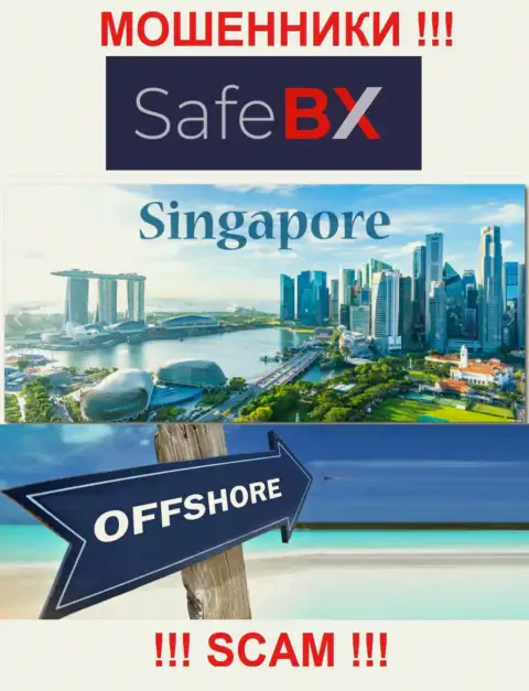 Singapore - офшорное место регистрации жуликов SafeBX, размещенное у них на веб-сайте