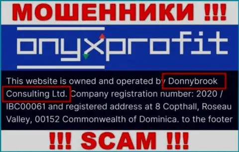 Юр. лицо конторы OnyxProfit - это Donnybrook Consulting Ltd, информация взята с официального информационного сервиса