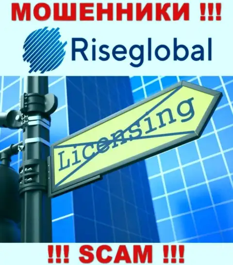 В связи с тем, что у организации Rise Global нет лицензии, поэтому и работать с ними слишком рискованно