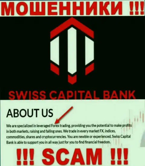 Forex - в таком направлении оказывают услуги мошенники SwissCapital Bank