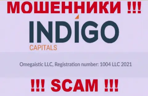 Номер регистрации очередной противоправно действующей конторы Indigo Capitals - 1004 LLC 2021