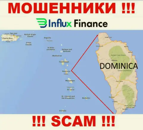 Организация ИнФлукс Финанс Про - это мошенники, находятся на территории Commonwealth of Dominica, а это офшор