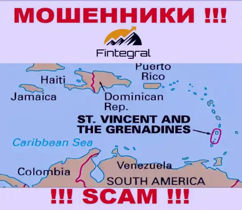 St. Vincent and the Grenadines - здесь официально зарегистрирована противоправно действующая компания Fintegral World