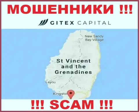 У себя на веб-портале Gitex Capital указали, что они имеют регистрацию на территории - St. Vincent and the Grenadines