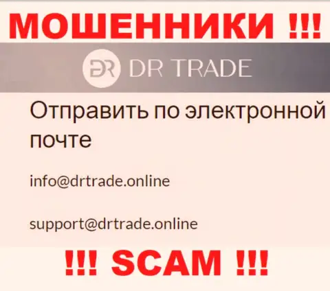 Не пишите сообщение на е-майл кидал DR Trade, приведенный на их сайте в разделе контактной инфы - это слишком рискованно