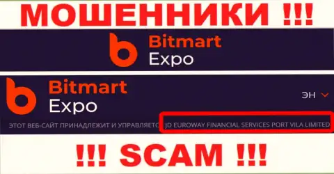 Информация о юридическом лице интернет мошенников Bitmart Expo