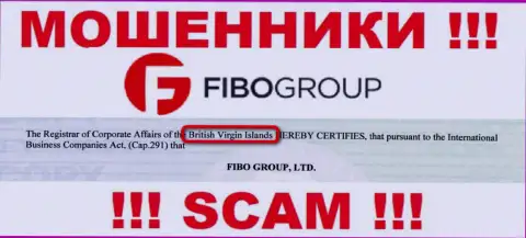 Лохотрон Fibo Group имеет регистрацию на территории - British Virgin Islands